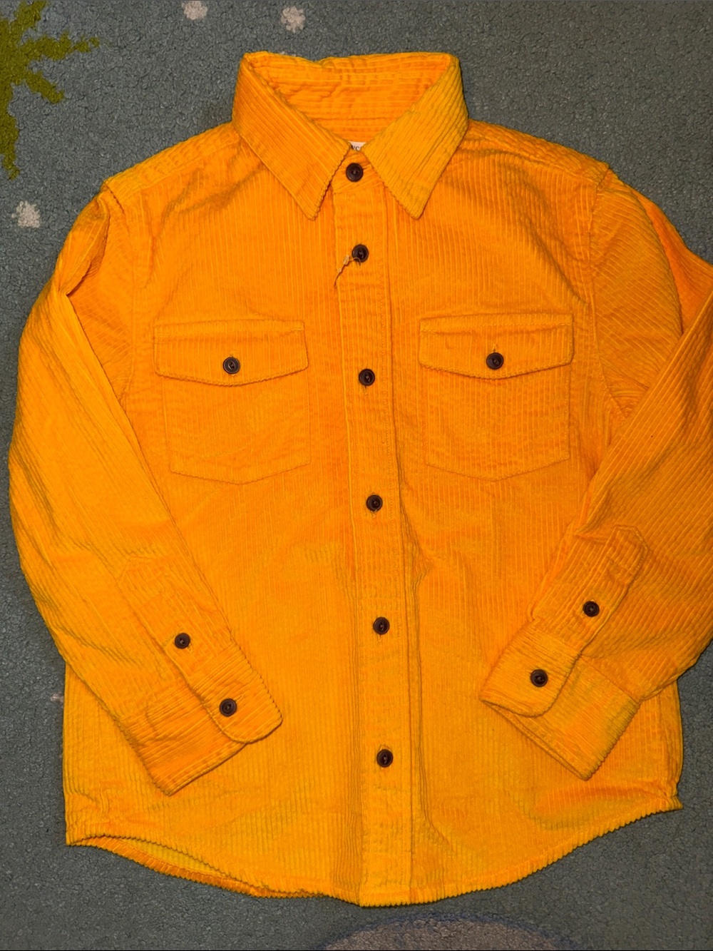 Crewcuts Boys Yellow Corduroy Button-Down Shirt